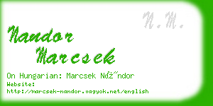 nandor marcsek business card